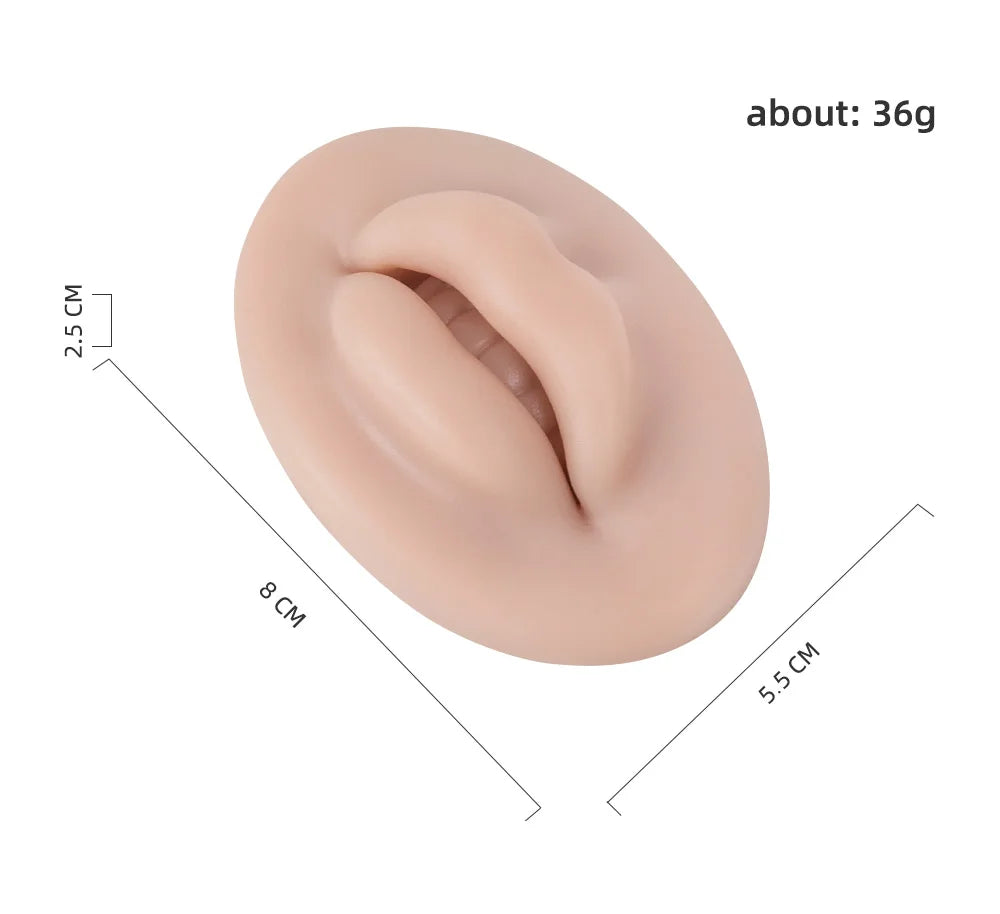 1pcs Microblading Reusable 5D Silicone Practice Lips Solid Lip Block For PMU Beginner Training Tattoo