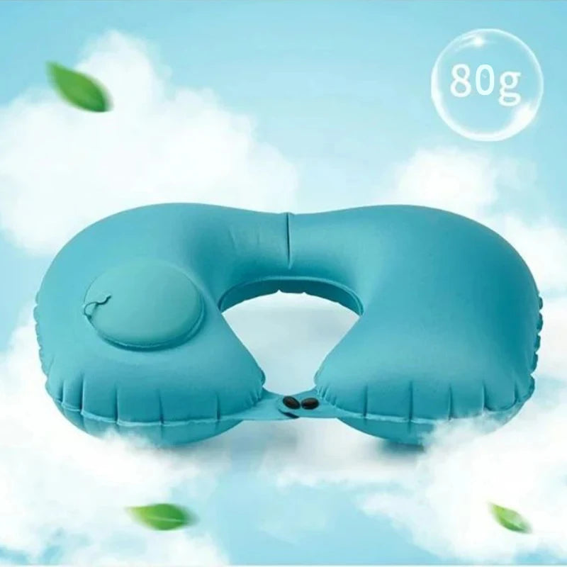 Travel Neck Pillow Inflatable Airplane U-shaped Cervical Orthopedic Portable Foldable