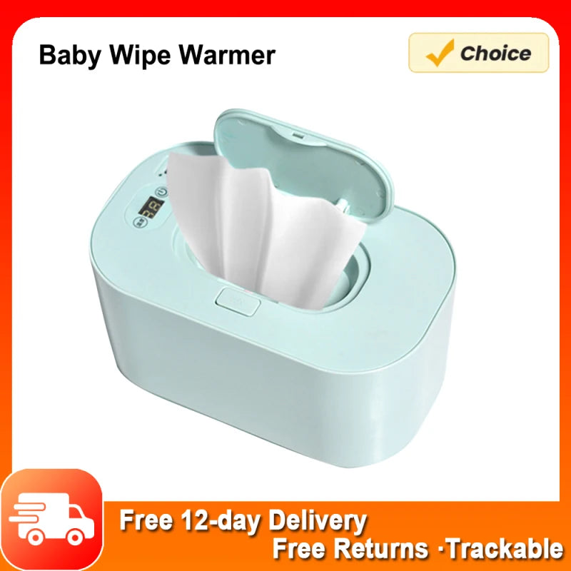 Baby Wipe Warmer with Digital Display Large Capacity Wet Wipes Dispenser USB Powered Adjustable Temperature