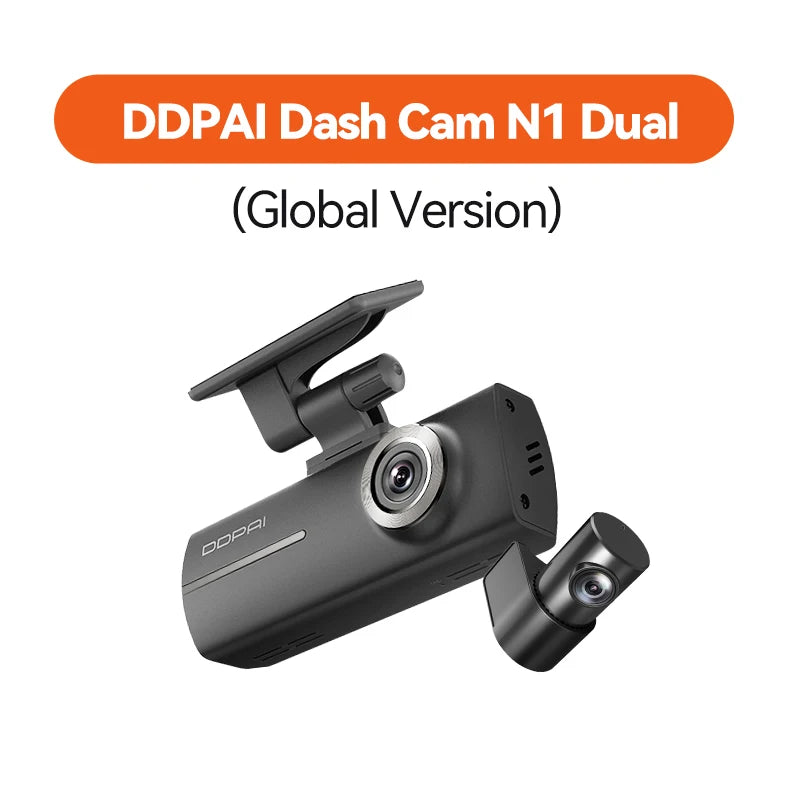 DDPAI Dash Cam N1 Dual Front & Rear Recording Night VIS 1296P Car DVR App Control