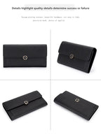 Women's Wallet Full Leather Long Wallet First Layer Cowhide Leather Clutch