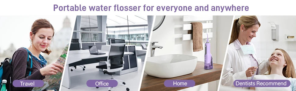 Sejoy Cordless Electric Water Flosser for Teeth Dental Portable Oral Irrigator Rechargeable