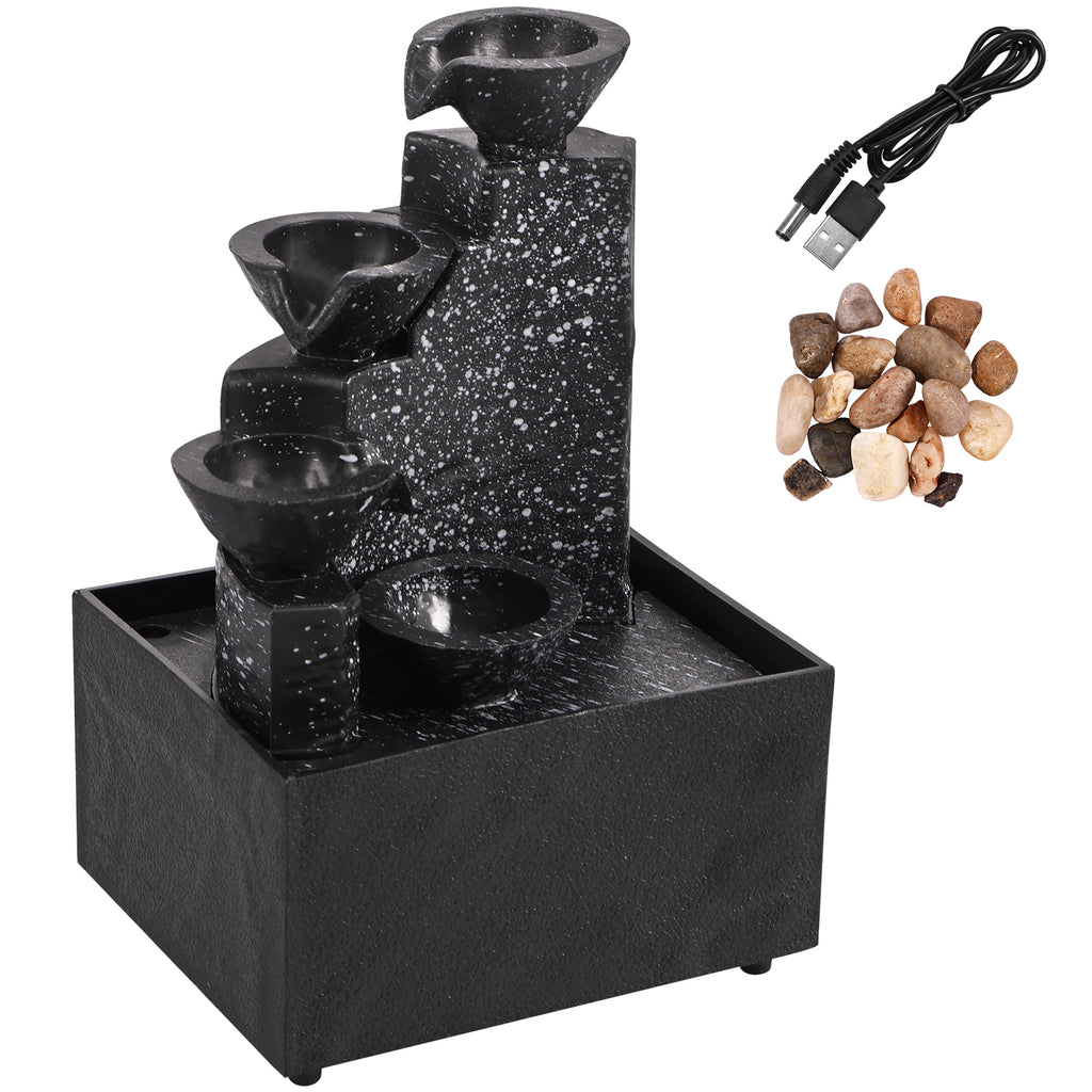 Desktop Waterfall Decoration Flowing Water Small Living Room Office Tabletop Fountain
