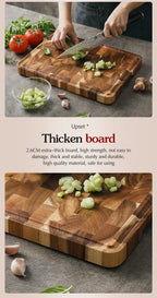 XINZUO Acacia Wood Cutting Board Cut Bread Fruit Meat Wooden Chopping Blocks Non-Slip Kitchen Tools