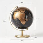 Retro World Globe Learning Map Kids Study Desk Geography Education