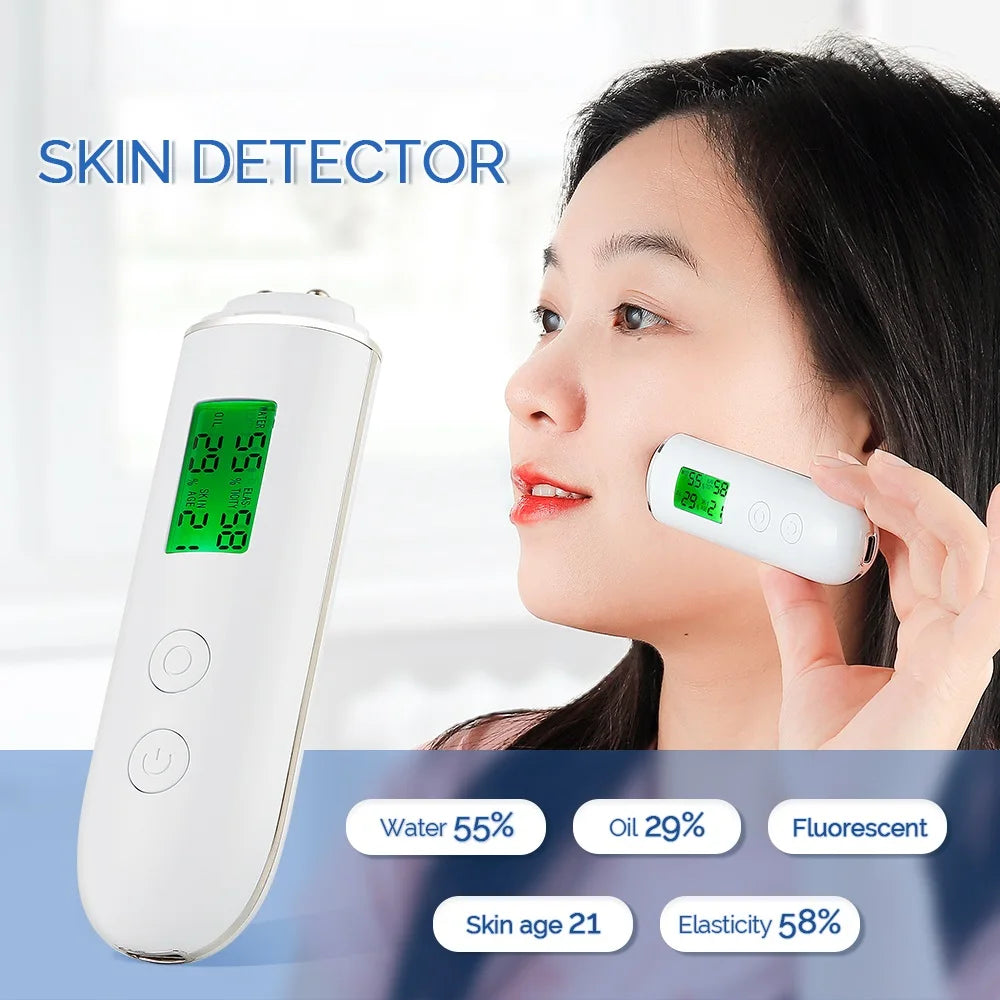 Skin Tester Face Skin Moisture & Oil Content  Analyzer Water Cheek Elastic Skin Age Test