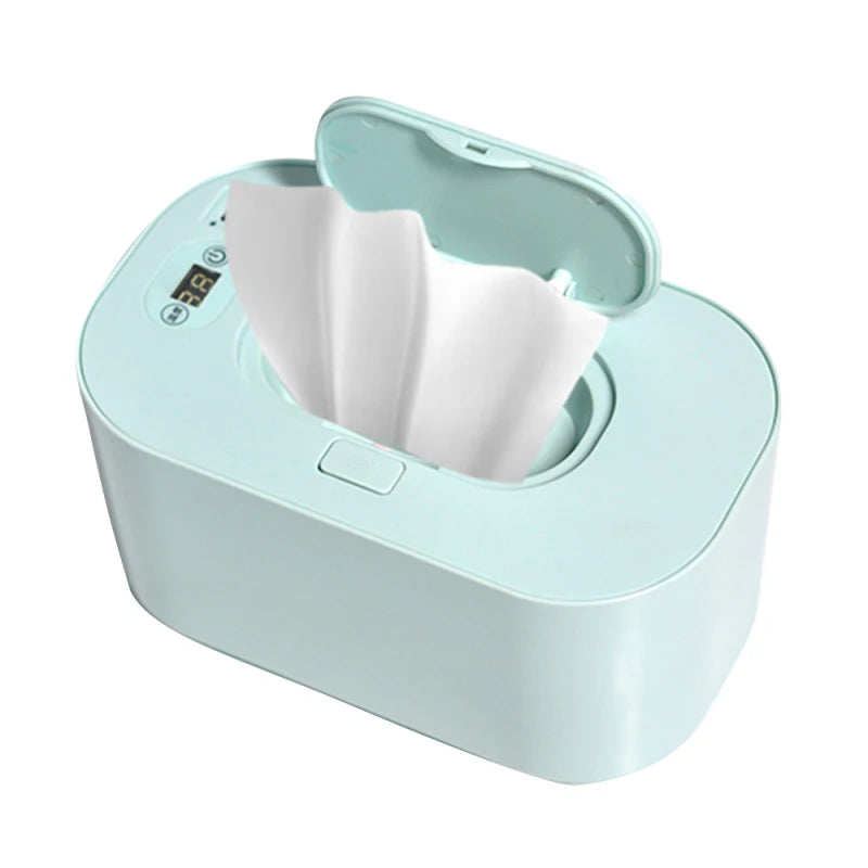 Baby Wipe Warmer with Digital Display Large Capacity Wet Wipes Dispenser USB Powered Adjustable Temperature