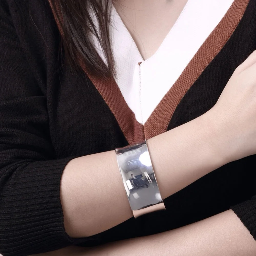 Trendy 925 Sterling Silver Bracelet Fashion Jewelry Adjustment Cuff