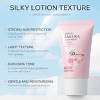 Sakura Sunscreen Cream SPF50 Moisturizing UV Protect Face Body Lotion Oil Control Reduce Melanin