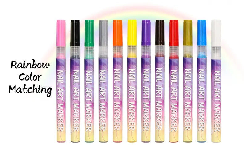 Nail art Markers Customized Special Needle Tube Pens Hand Drawn Outline Acrylic Paint