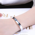 Trendy 925 Sterling Silver Bracelet Fashion Jewelry Adjustment Cuff