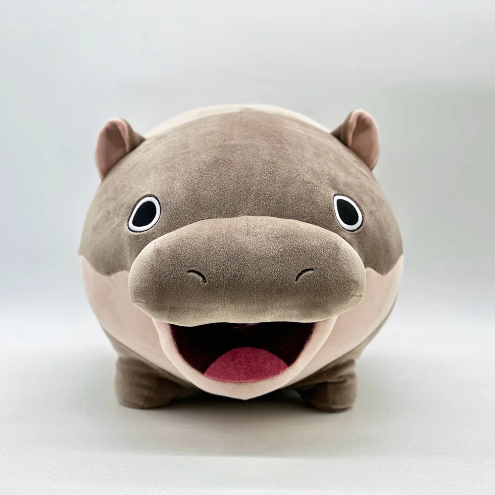 Moo Deng Plush Cute Cartoon Hippo Soft Stuffed Animal Pillow Back Cushion Kids Gift
