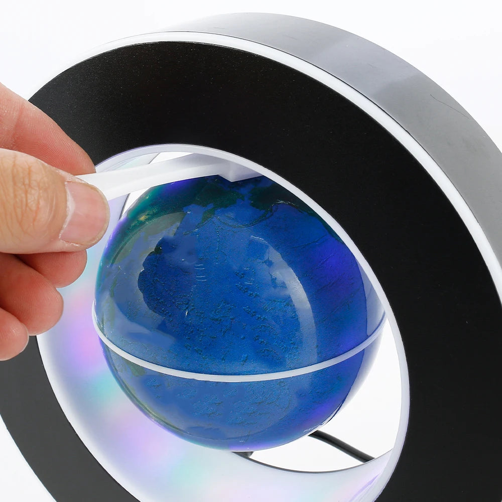 Floating Globe Levitating World Map Rotating LED Bedside Lamp Magnetic