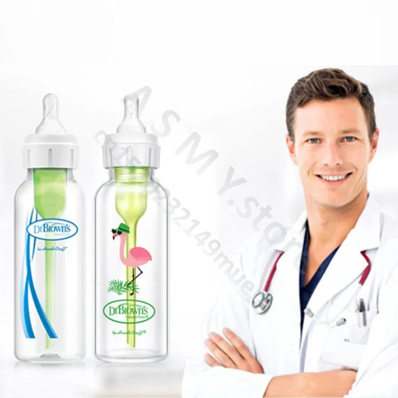 Dr. Brown's Newborn Baby Bottle With Valve Anti-Colic Glass Hare-Lip Babies