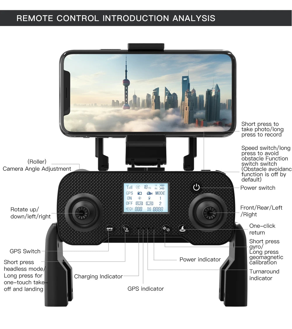 L200 PRO MAX Brushless Motor 2-Axis Gimbal 4K Professional GPS Drone 360° Obstacle Avoidance 5G WIFI Quadcopter Drone RC