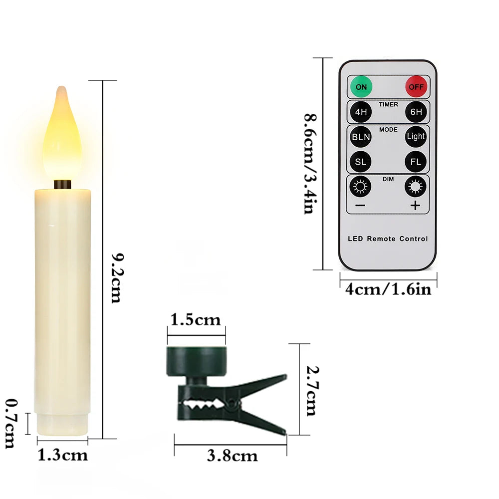 FPOO Candles LED Christmas Timer Remote Flickering Flame