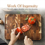 XINZUO Acacia Wood Cutting Board Cut Bread Fruit Meat Wooden Chopping Blocks Non-Slip Kitchen Tools