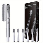 Electric Toothbrush Portable USB Rechargeable 6 Replaceable Heads Suitable for Travel