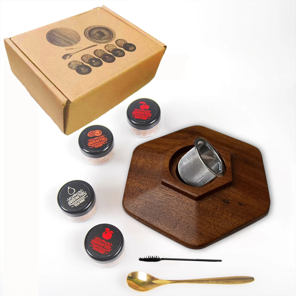 Cocktail Smoker Kit 4 Wood Chips Old Fashioned Whiskey Smoker Drink Accessories