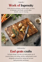 XINZUO Acacia Wood Cutting Board Cut Bread Fruit Meat Wooden Chopping Blocks Non-Slip Kitchen Tools
