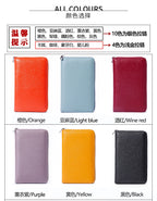 RFID Anti-Theft Cowhide Leather Wallet Brush Head Layer Large Capacity