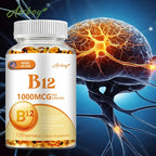 Vitamin B12 for Mood, Brain, Nervous System, Energy, Metabolism, Fatigue, Heart Health