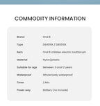 Oral B DB5510K Electric Toothbrush For Children