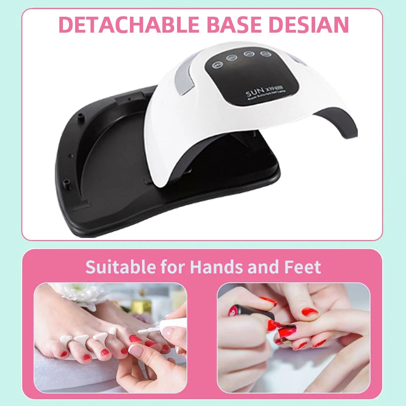 320W Professional Nail Dryer For Manicure Powerful UV Gel Lamp 72 LEDS UV Gel Varnish LCD Display Nail Salon Equipment