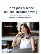 Xiaomi Portable Neck Fan 10000mAh Mini Bladeless Silent USB Rechargeable LED Digital Display 5th Gear Air Cooler