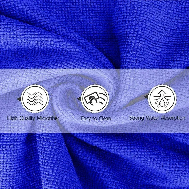 1-20Pcs Microfiber Towels Car Wash Drying Cloth Household Cleaning Cloths Polishing Cloth