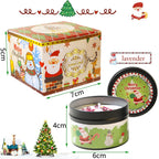 Christmas Scented Candle Set Gift Smokeless Aromatherapy Stonedried Flower Soy Wax