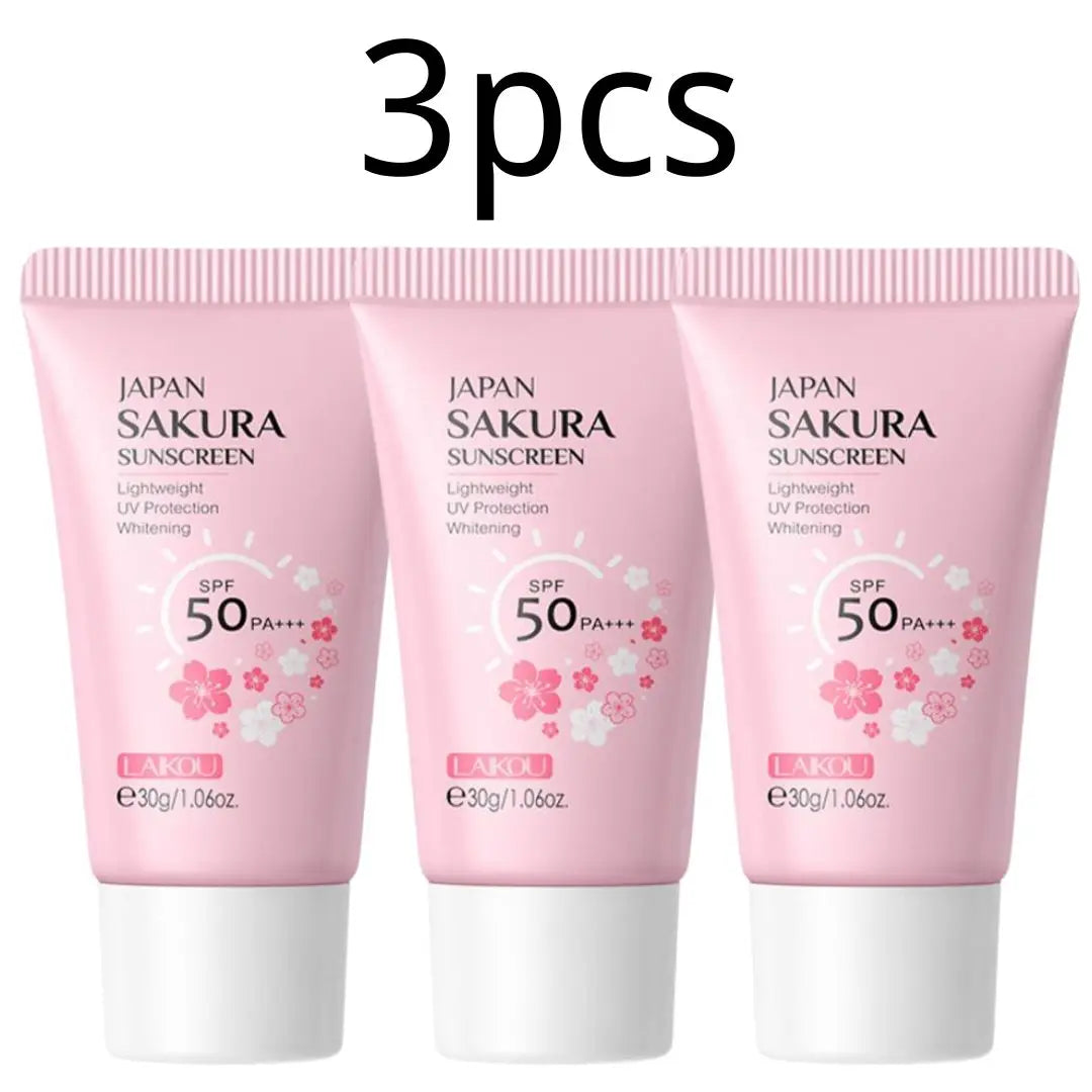 Sakura Sunscreen Cream SPF50 Moisturizing UV Protect Face Body Lotion Oil Control Reduce Melanin