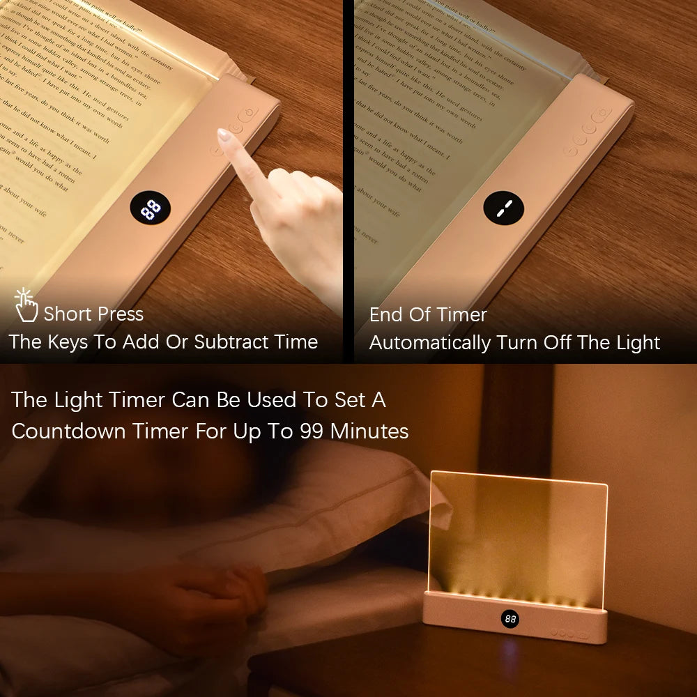 LED Reading Light Book Study Portable Bookmark  Reading in Bed Car Travel