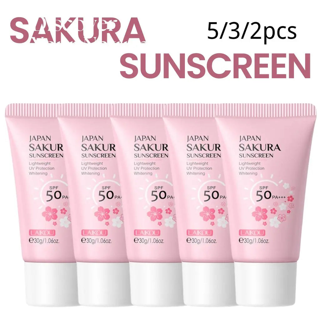 Sakura Sunscreen Cream SPF50 Moisturizing UV Protect Face Body Lotion Oil Control Reduce Melanin