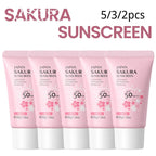 Sakura Sunscreen Cream SPF50 Moisturizing UV Protect Face Body Lotion Oil Control Reduce Melanin