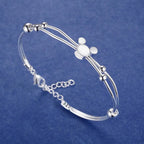 Trendy 925 Sterling Silver Bracelet Fashion Jewelry Adjustment Cuff