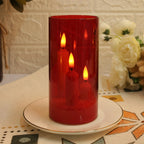 Flameless 3 in 1 LED Taper Candles with 15CM Battery Operated Flickering Electric Window Candles for Christmas Wedding
