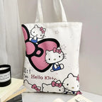  Hello Kitty Large Capacity Canvas Bag Fashion Shoulder Bag Holiday Gift for Girls