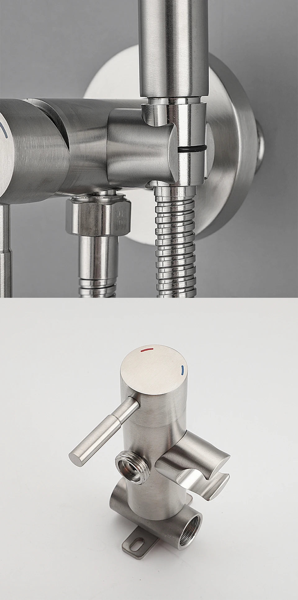 ULA Portable Bidet Sprayer Set Black Stainless Steel Toilet Bathroom Shower Head