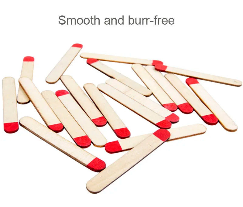 Montessori Matches Puzzles Game Wooden Toys Math Geometry Thinking Educational For Kids Logic