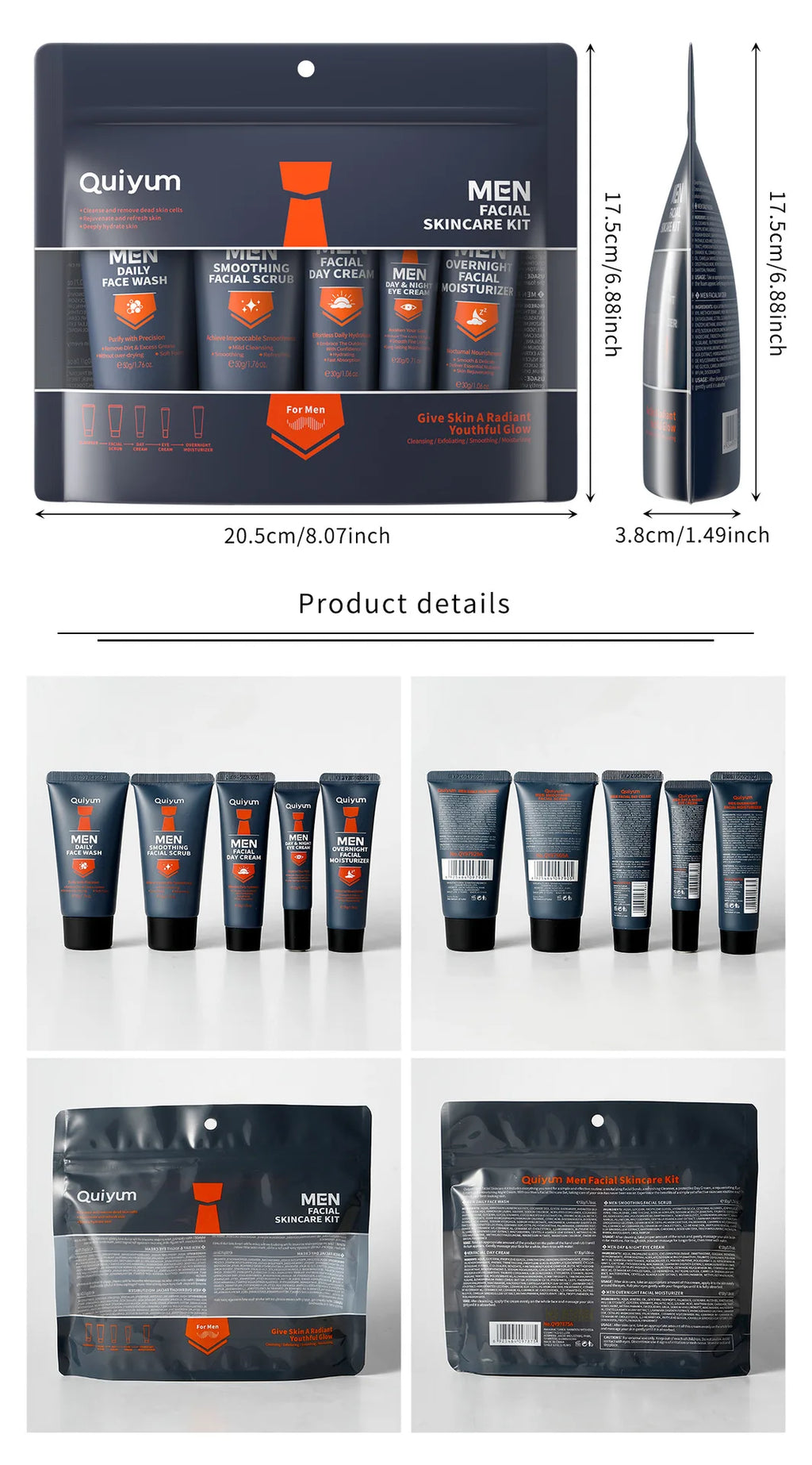 Men's Skincare Set 5pcs