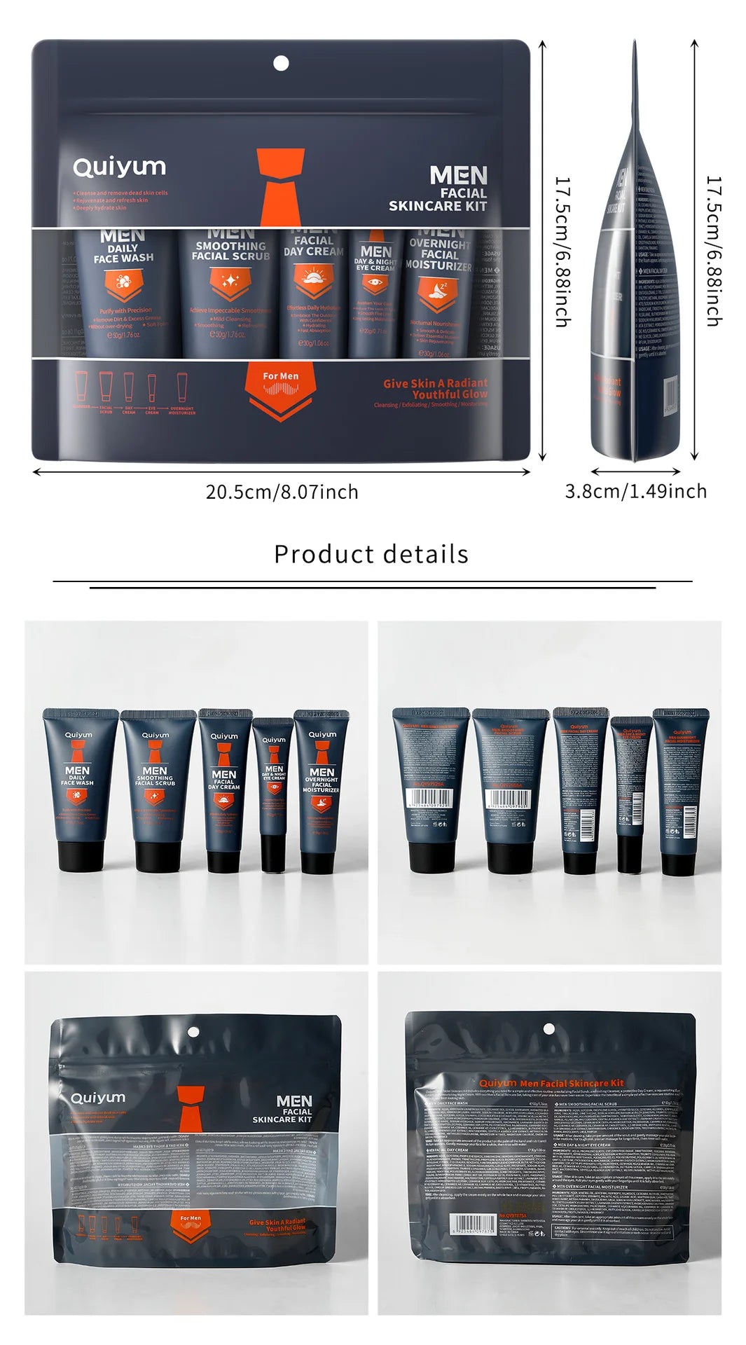 Men's Skincare Set 5pcs