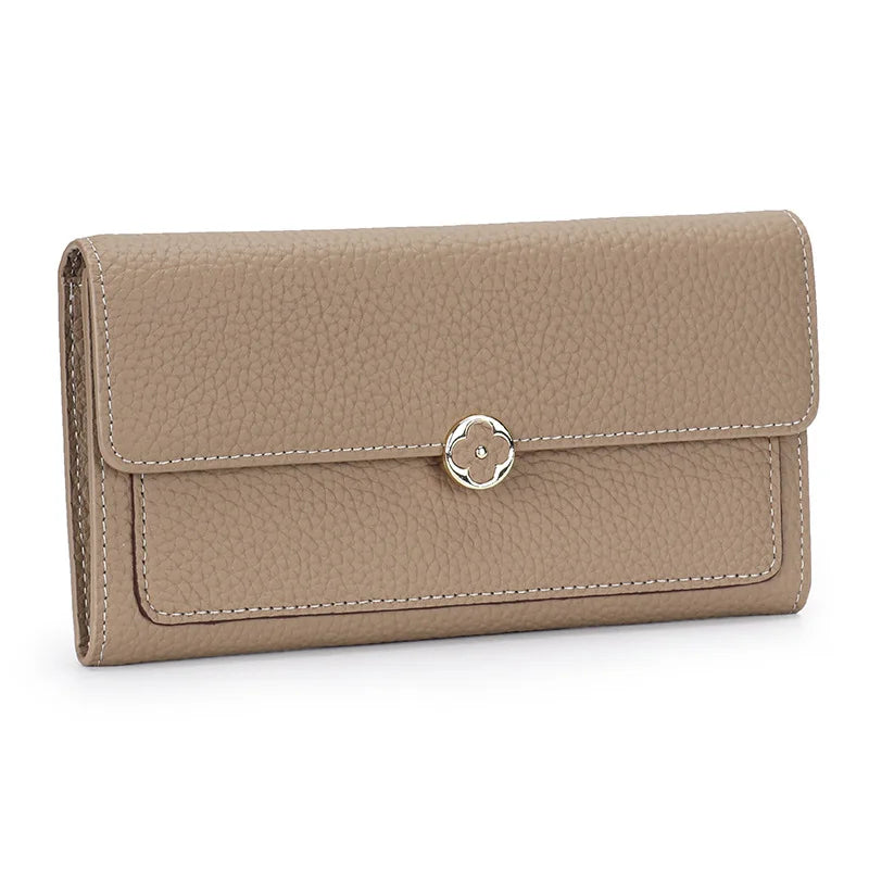 Women's Wallet Full Leather Long Wallet First Layer Cowhide Leather Clutch