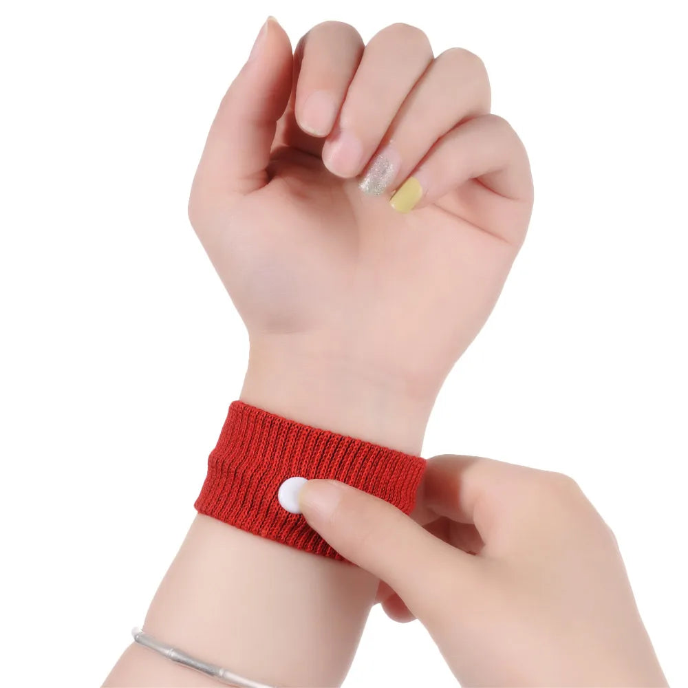 2PCS Anti Motion Sickness Wristbands Anti Nausea Carsickness Seasick Wrist Support Sports