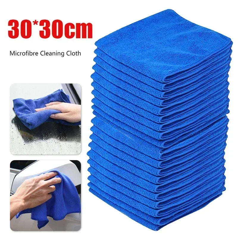 1-20Pcs Microfiber Towels Car Wash Drying Cloth Household Cleaning Cloths Polishing Cloth