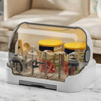 Baby Bottle Drying Rack With Removable Drip Tray Portable Storage Box With Lid