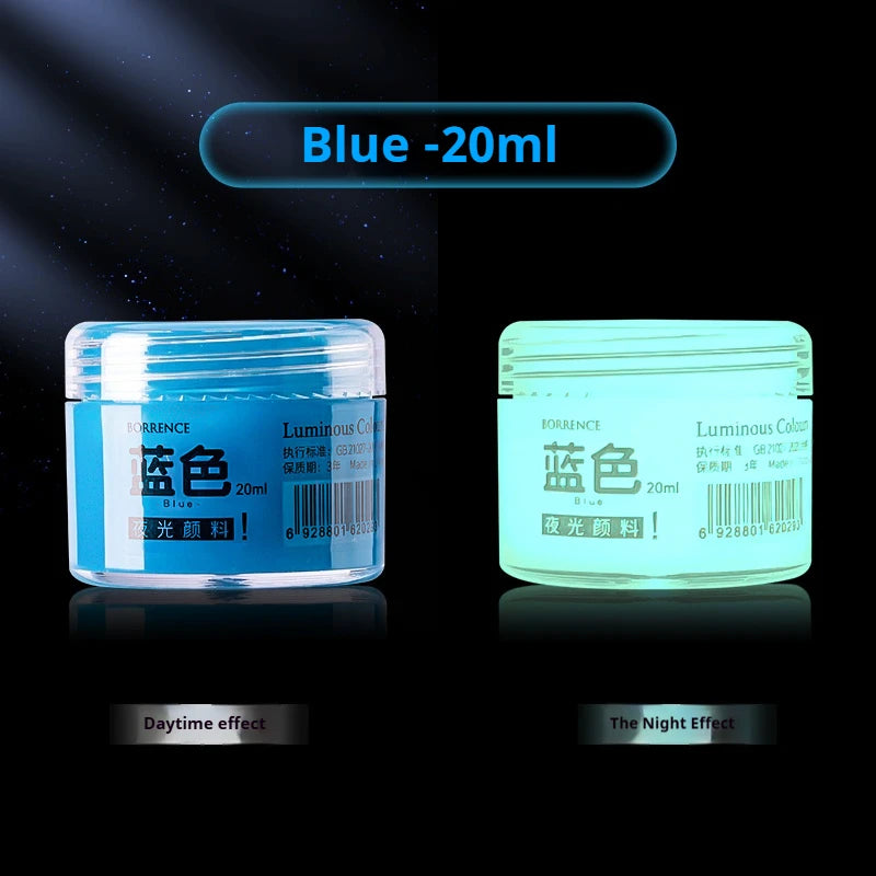 Glow-in-the-dark 20ml Fluorescent Acrylic Pigment