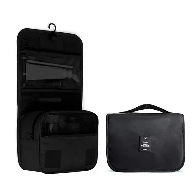 Travel Makeup Bag Waterproof Toiletries Organizer Hook Wash Storage