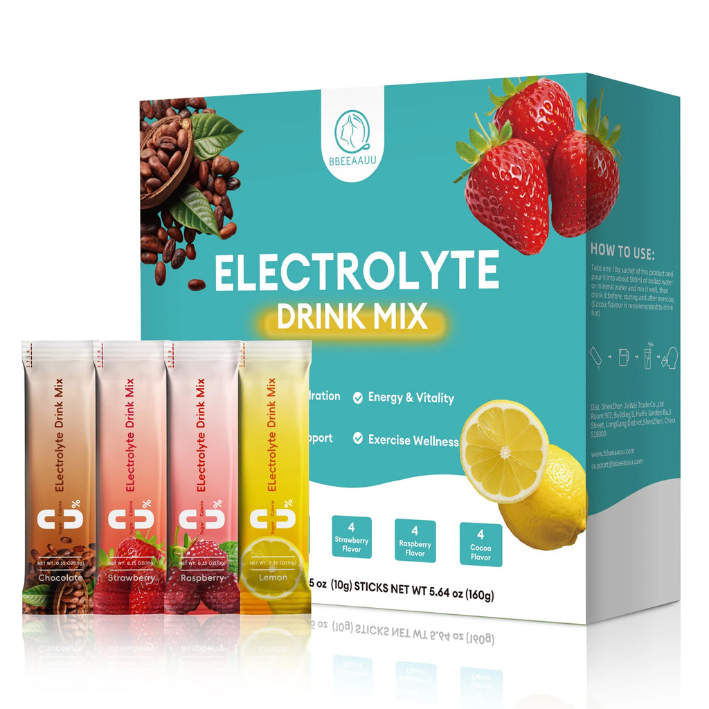 Electrolyte Powder Sugar Free 0 Calories Mixture Drinks Quickly Hydrate Provide Endurance & Energy Support Non GMO