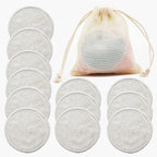 12PC Reusable Round Cotton Pads Makeup Remover Washable Round Bamboo Nursing